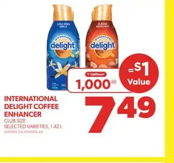 Real Canadian Superstore INTERNATIONAL DELIGHT COFFEE ENHANCER, 1.42 L offer