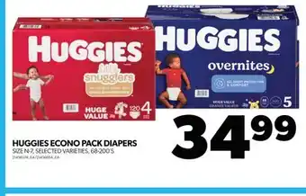 Real Canadian Superstore HUGGIES ECONO PACK DIAPERS, 68-200'S offer