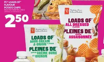 Real Canadian Superstore PC LOADS OF FLAVOUR POTATO CHIPS, 200 G offer