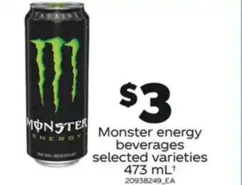 Real Canadian Superstore MONSTER ENERGY BEVERAGES, 473 ML† offer