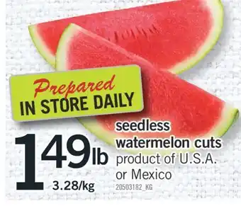 Fortinos SEEDLESS SEEDLESS WATERMELON CUTS offer