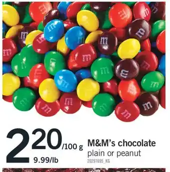Fortinos M & M' S CHOCOLATE offer