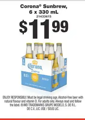 Fortinos Corona Sunbrew, 6 x 330 mL offer