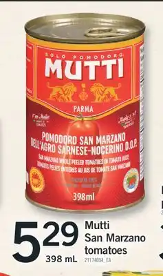 Fortinos MUTTI SAN MARZANO TOMATOES, 398 mL offer