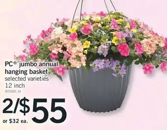 Fortinos PC JUMBO ANNUAL HANGING BASKET, 12 INCH offer