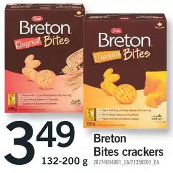 Fortinos DARE BRETON BITES CRACKERS, 132-200 g offer