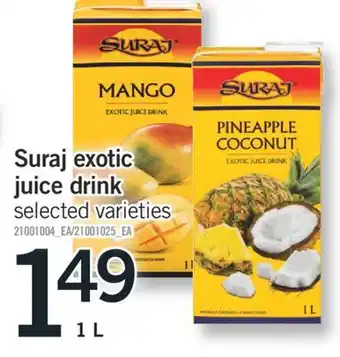 Fortinos SURAJ EXOTIC JUICE DRINK, 1 L offer