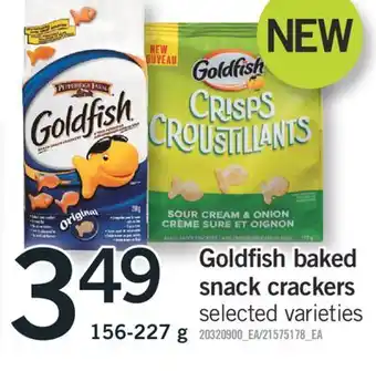 Fortinos GOLDFISH BAKED SNACK CRACKERS, 156-227 G offer
