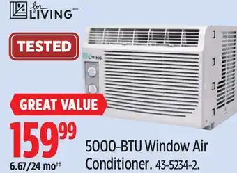 Canadian Tire For Living 5000-BTU Window Air Conditioner offer