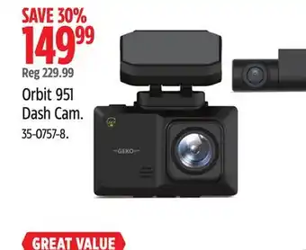 Canadian Tire Orbit 951 Dash Cam offer