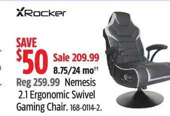 Canadian Tire X Rocker Nemesis 2.1 Ergonomic Swivel Gaming Chair offer