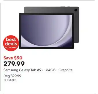 Staples Samsung Galaxy Tab A9+ - 64GB - Graphite offer