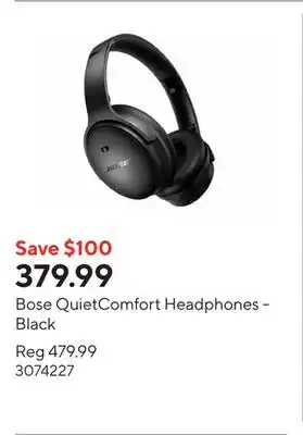 Staples Bose QuietComfort Headphones - Black offer