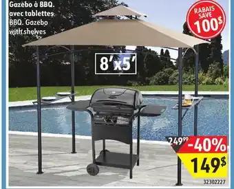 Sushi Shop BBQ. Gazebo with shelves offer
