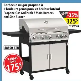 Sushi Shop Propane Gas Grill with 5 Main Burners and Side Burner offer