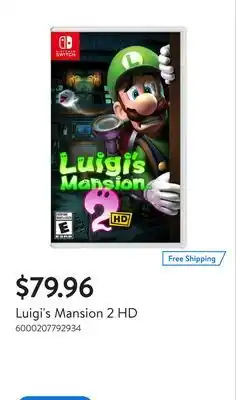 Walmart Luigi's Mansion 2 HD offer