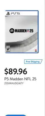Walmart P5 Madden NFL 25 offer