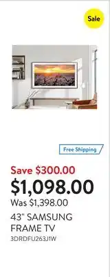 Walmart 43 SAMSUNG FRAME TV offer