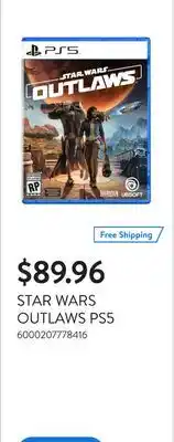 Walmart STAR WARS OUTLAWS PS5 offer