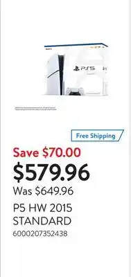 Walmart P5 HW 2015 STANDARD offer