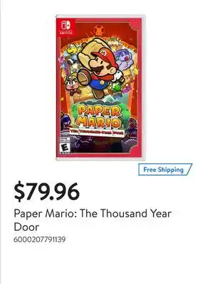 Walmart Paper Mario: The Thousand Year Door offer