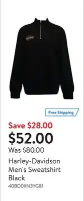 Walmart Harley-Davidson Men's Sweatshirt Black offer