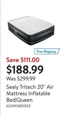 Walmart Sealy Tritech 20 Air Mattress Inflatable Bed|Queen offer