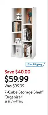 Walmart 7-Cube Storage Shelf Organizer offer