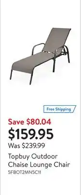 Walmart Topbuy Outdoor Chaise Lounge Chair offer