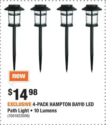 Home Depot EXCLUSIVE 4-PACK HAMPTON BAY LED Path Light • 10 Lumens offer