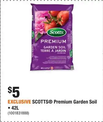 Home Depot EXCLUSIVE SCOTTS Premium Garden Soil • 42L offer