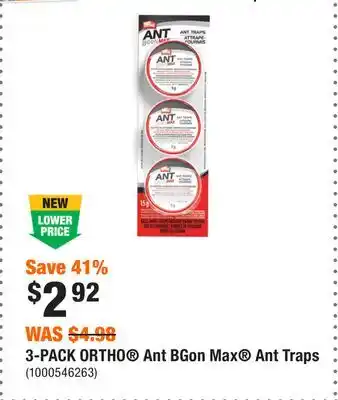 Home Depot 3-PACK ORTHO Ant BGon Max Ant Traps offer