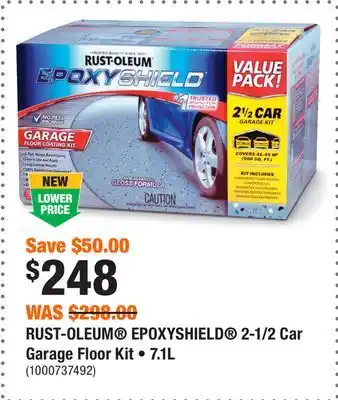 Home Depot RUST-OLEUM EPOXYSHIELD 2-1/2 Car Garage Floor Kit • 7.1L offer