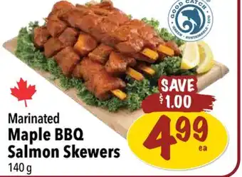 Farm Boy Marinated Maple BBQ Salmon Skewers offer