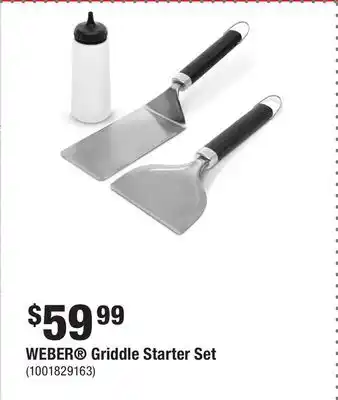 Home Depot WEBER Griddle Starter Set offer