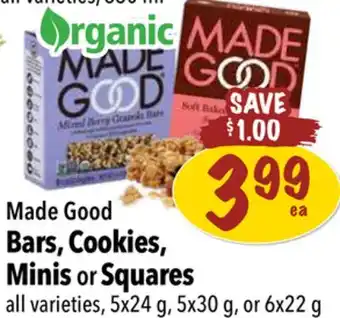 Farm Boy Made Good Bars, Cookies, Minis or Squares offer