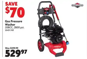 Home Hardware Gas Pressure Washer offer