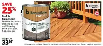 Home Hardware Deck & Siding Stain offer