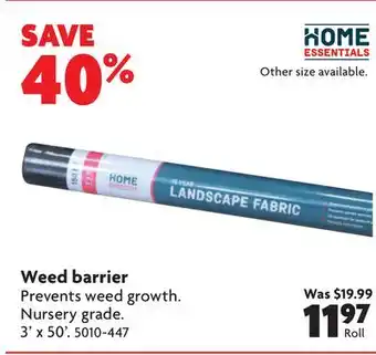 Home Hardware Weed Barrier offer