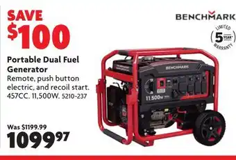 Home Hardware Portable Dual Fuel Generator offer