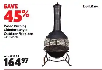 Home Hardware Wood Burning Chiminea Style Outdoor Fireplace offer