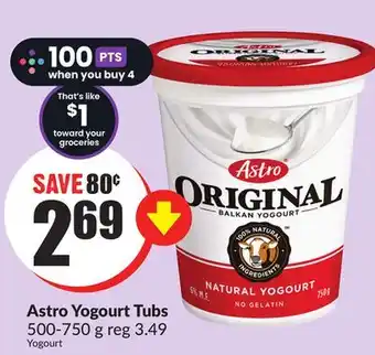 FreshCo Astro Yogurt Tubs offer