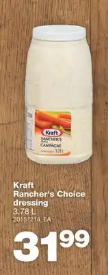 Wholesale Club RANCHER'S CHOICE DRESSING, 3.78 L offer