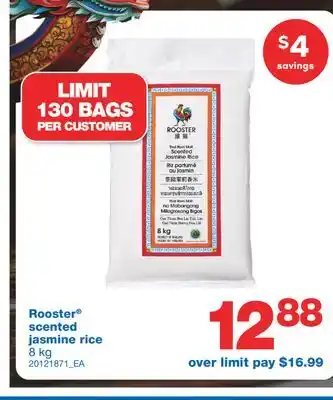 Wholesale Club SCENTED JASMINE RICE, 8 kg offer