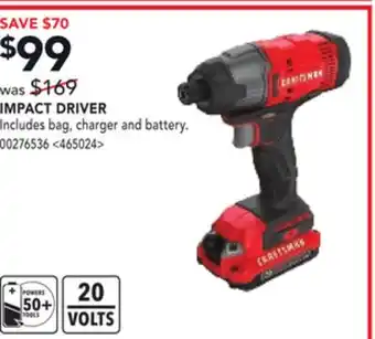RONA CRAFTSMAN IMPACT DRIVER offer