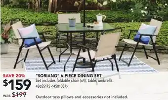 RONA SORIANO 6-PIECE DINING SET offer
