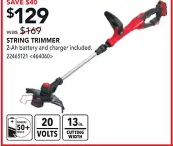 RONA CRAFTSMAN STRING TRIMMER offer