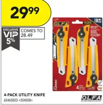 RONA OLFA 4-PACK UTILITY KNIFE offer