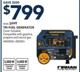 RONA FIRMAN TRI-FUEL GENERATOR offer
