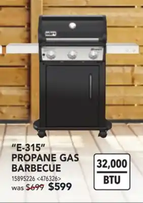 RONA WEBER E-315 PROPANE GAS BARBECUE offer